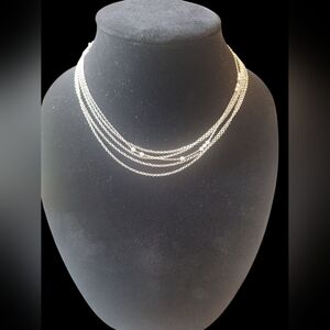 Chic Silver Layered Necklace